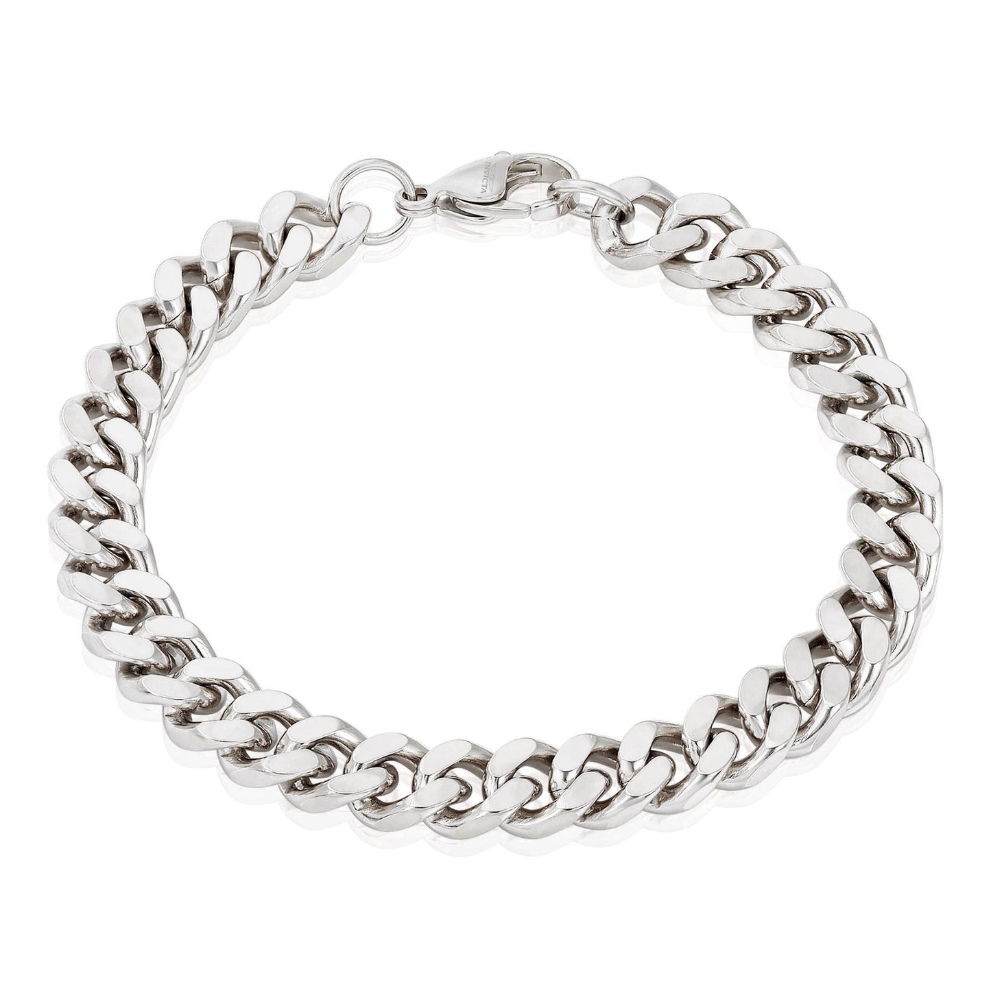 Men's Knife Edge Curb Chain Stainless Steel Bracelet