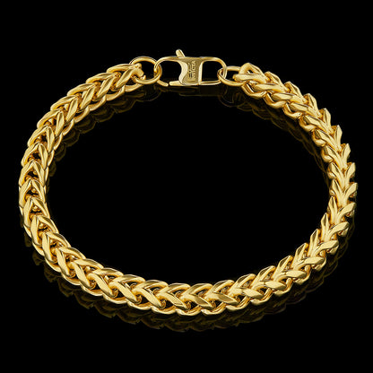 Men's Franco Chain Gold Steel Bracelet