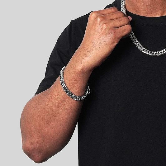 Men's Double Curb Chain Bracelet