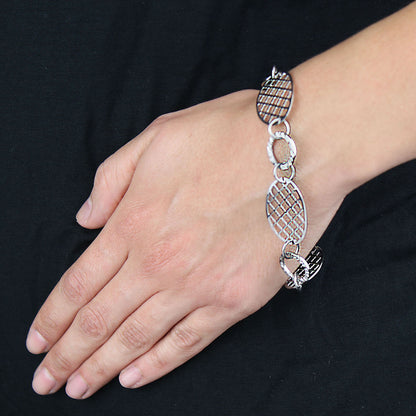 Polished Cut-Out Discs Stainless Steel Bracelet (14 mm) - 7.5"