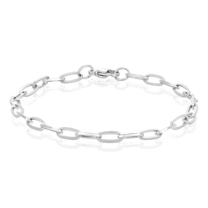 ELYA Flat Square Medium 5mm Paperclip Bracelet - 8.5"