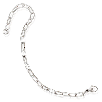 ELYA Flat Square Medium 5mm Paperclip Bracelet - 8.5"