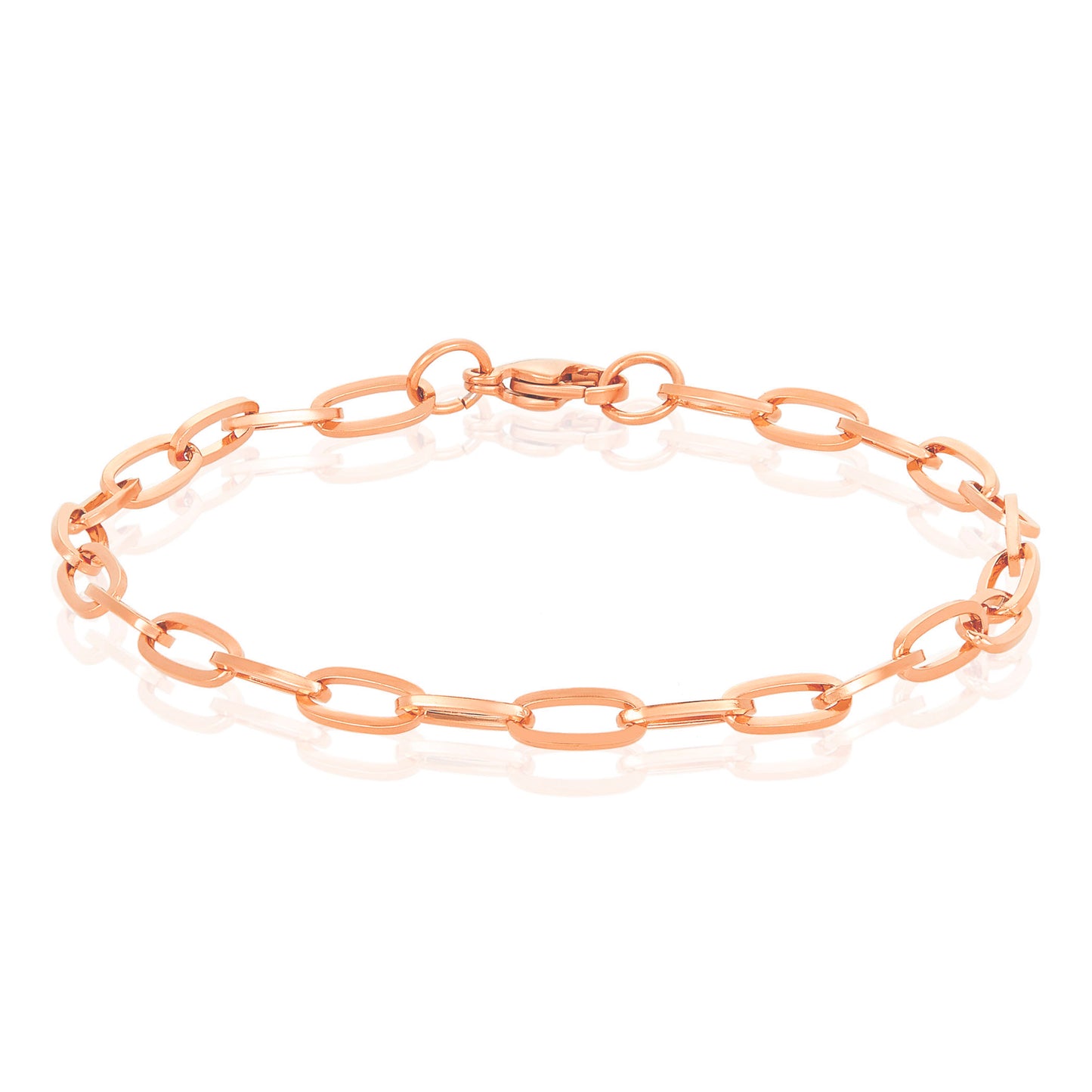 ELYA Flat Square Medium 5mm Paperclip Bracelet - 8.5"