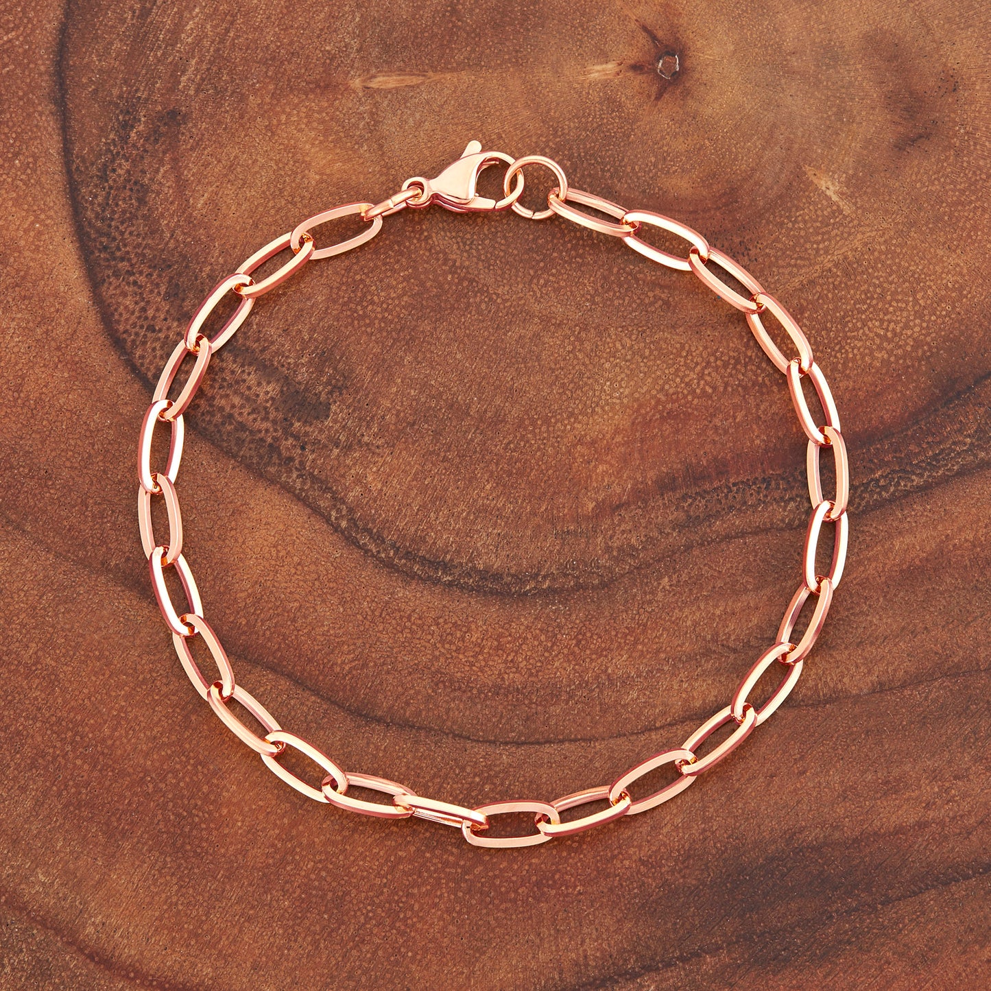 ELYA Flat Square Medium 5mm Paperclip Bracelet - 8.5"