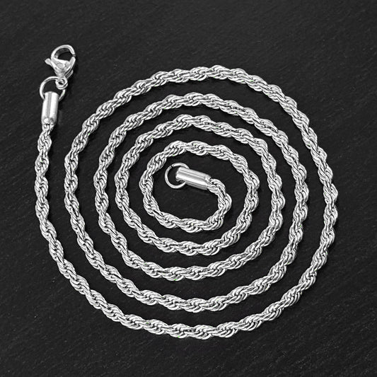 Men's Stainless Steel Rope Chain (3mm) - 24"