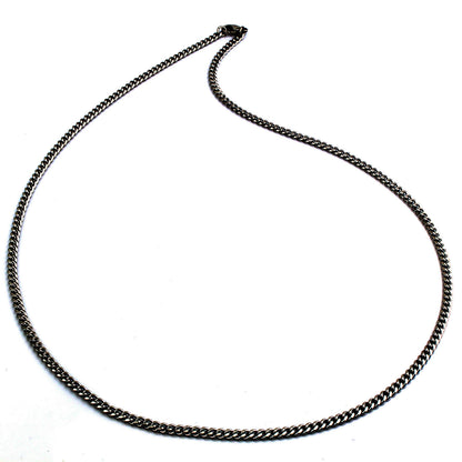Men's Black Plated Stainless Steel Cuban Chain (3.5mm) - 24 "