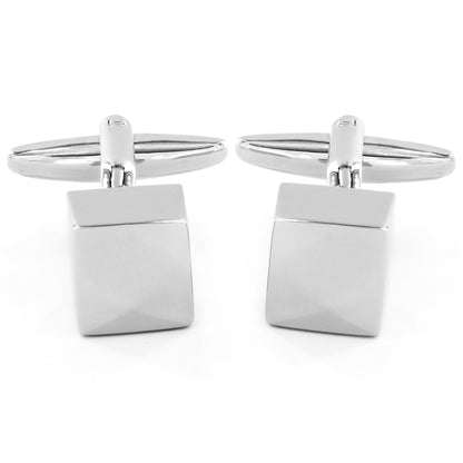 Men's High Polished Cube Cuff Links