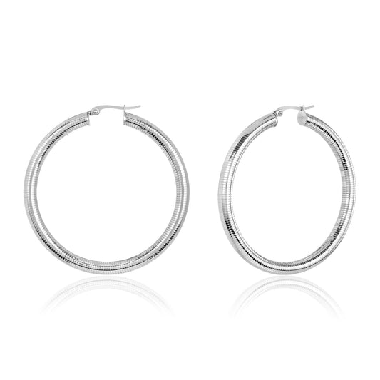 ELYA Large Stainless Steel Hoop Earrings