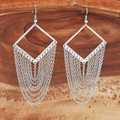ELYA Stainless Steel Chandelier Earrings