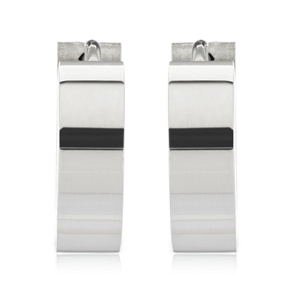 ELYA Women's Polished Hoop Stainless Steel Earrings