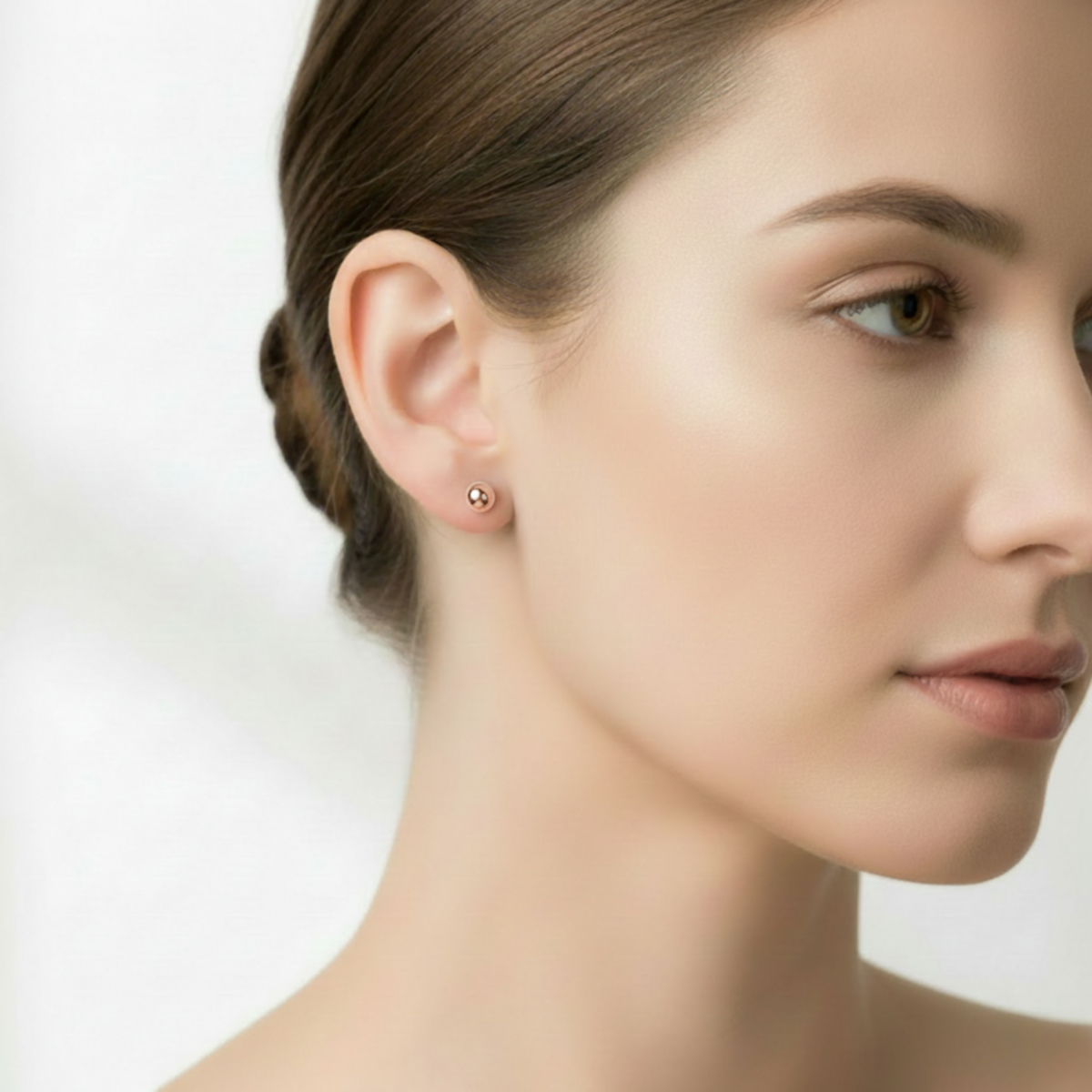 ELYA Women's Polished Ball Stainless Steel Stud Earrings - 6 Pair set