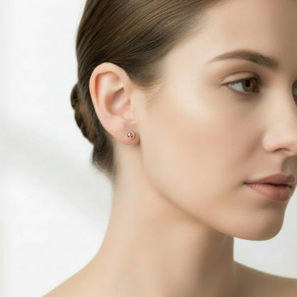 ELYA Women's Polished Ball Stainless Steel Stud Earrings - 6 Pair set