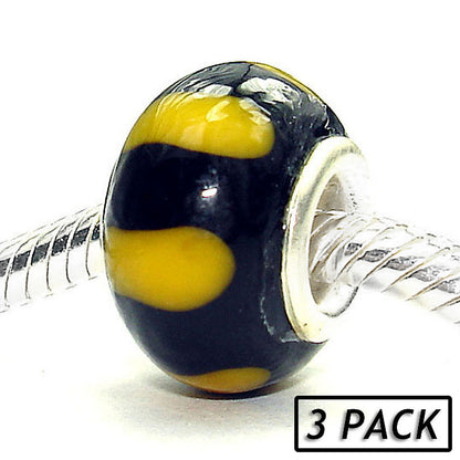 Coastal Collection Silver Glass Beads (3 Pack) - Bz