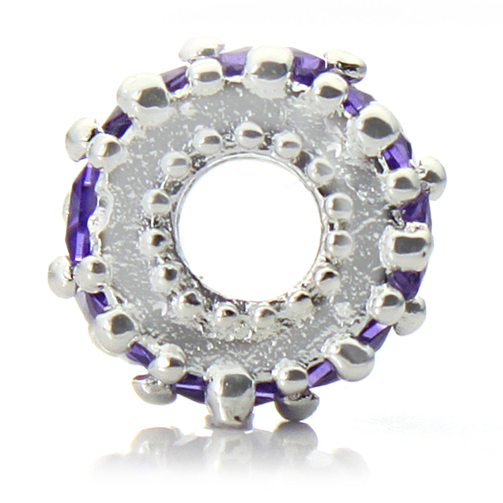 Pacific Beads Silver Plated Crystal Bead - "Glitteratzi" Crystal
