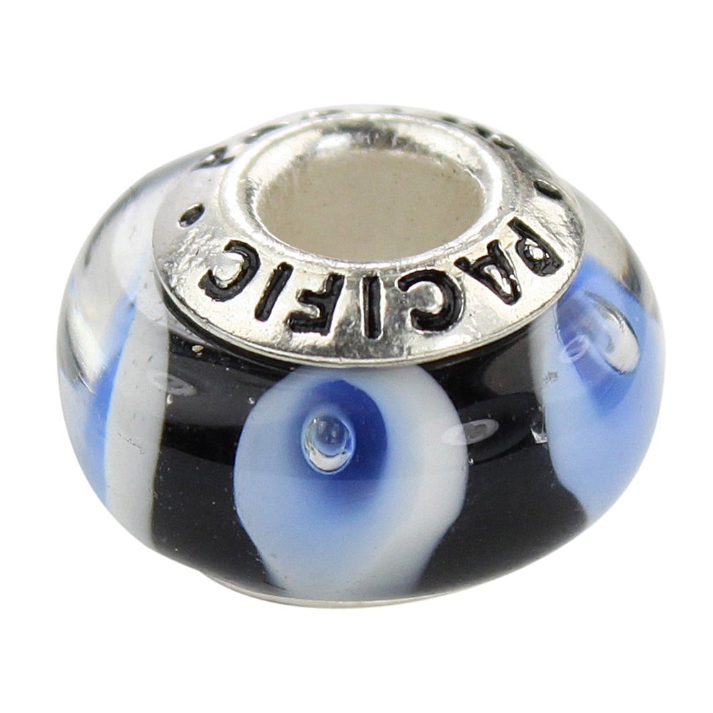 925 Sterling Silver Murano Glass Bead - Cosmos Tonight