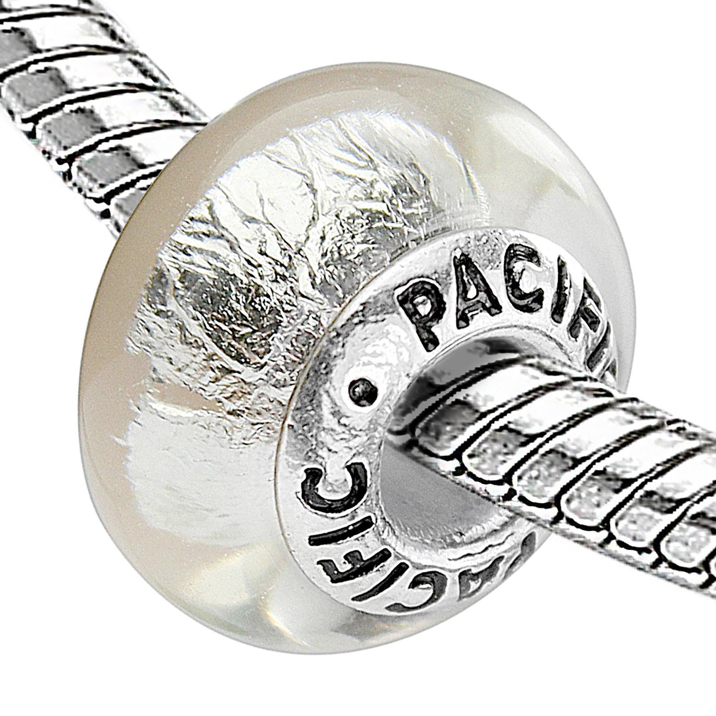925 Sterling Silver Murano Glass Bead - Breakfast at Tiffany's