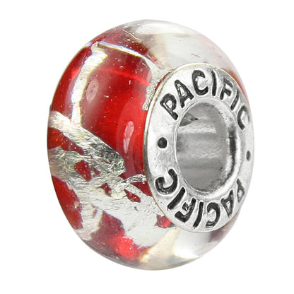 925 Sterling Silver Murano Glass Bead - Really Red
