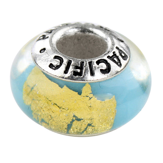 925 Sterling Silver Murano Glass Bead - Mermaid in the Water