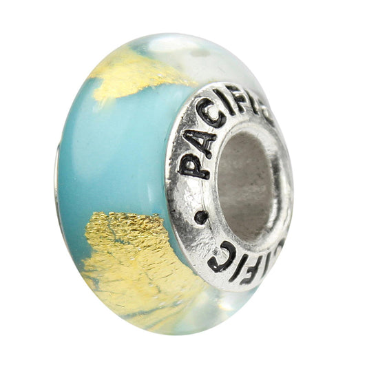 925 Sterling Silver Murano Glass Bead - Mermaid in the Water