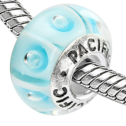 925 Sterling Silver Murano Glass Bead - That’s Groovy