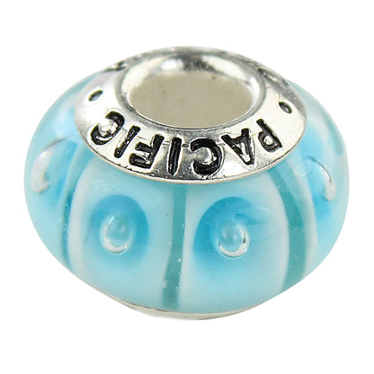 925 Sterling Silver Murano Glass Bead - That’s Groovy