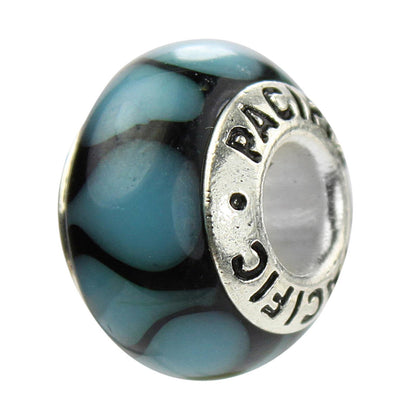 925 Sterling Silver Murano Glass Bead - Raindrops on Roses
