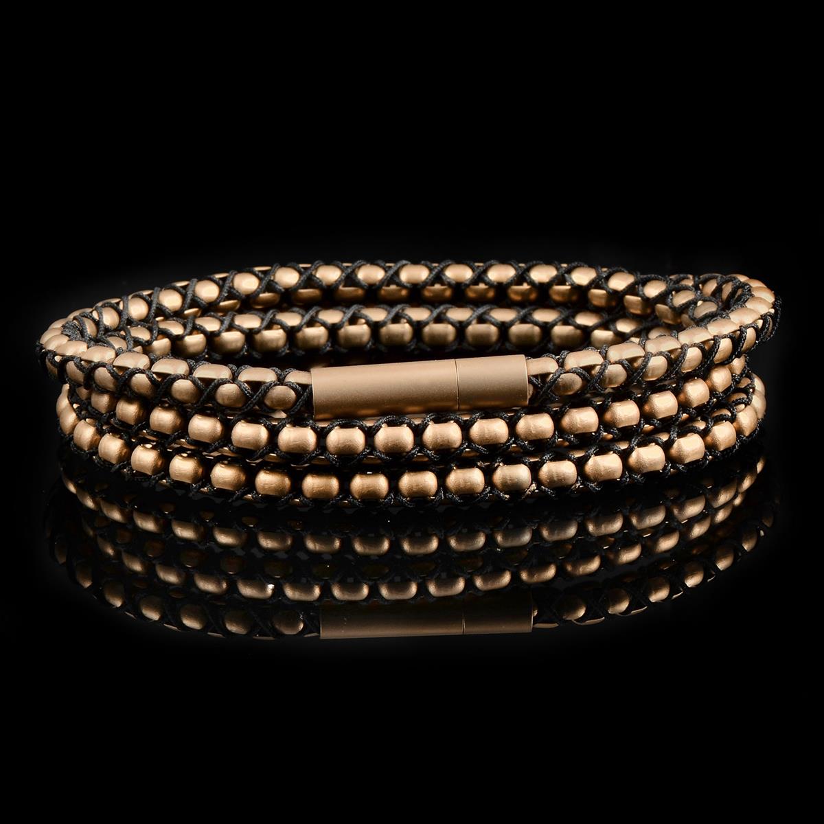 Matte Finish Stainless Steel Box Chain with Black Nylon Cord - 26"