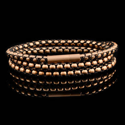 Matte Finish Stainless Steel Box Chain with Black Nylon Cord - 26"