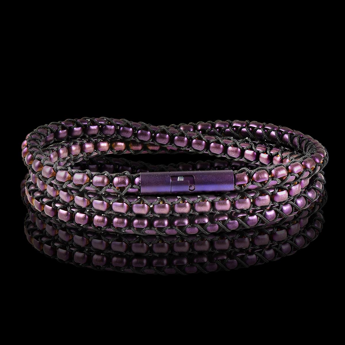 Matte Finish Stainless Steel Box Chain with Black Nylon Cord - 26"
