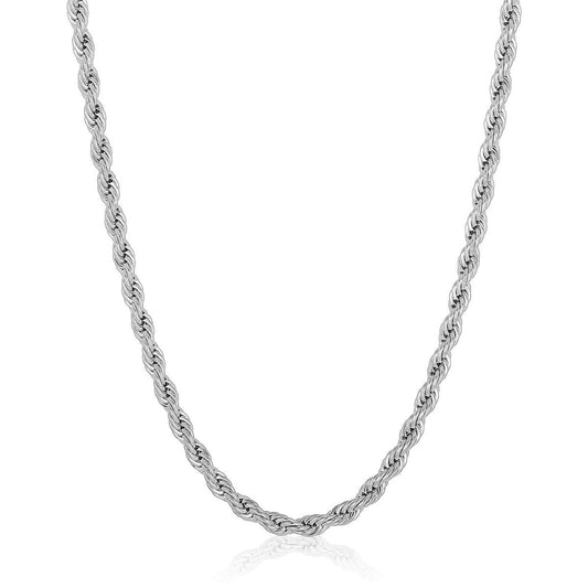 Crucible Jewelry 6mm Stainless Steel Rope Chain 26 Inches