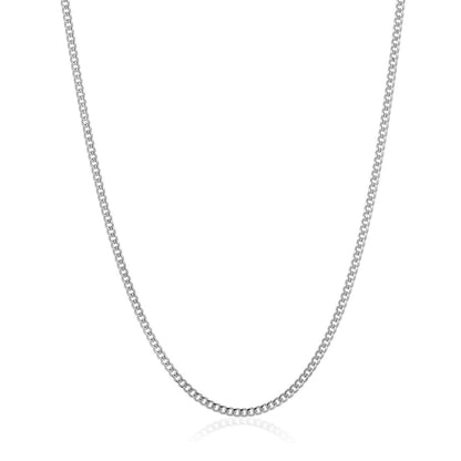 Men's 3.5mm Rounded Curb Chain Stainless Steel Necklace - 22"