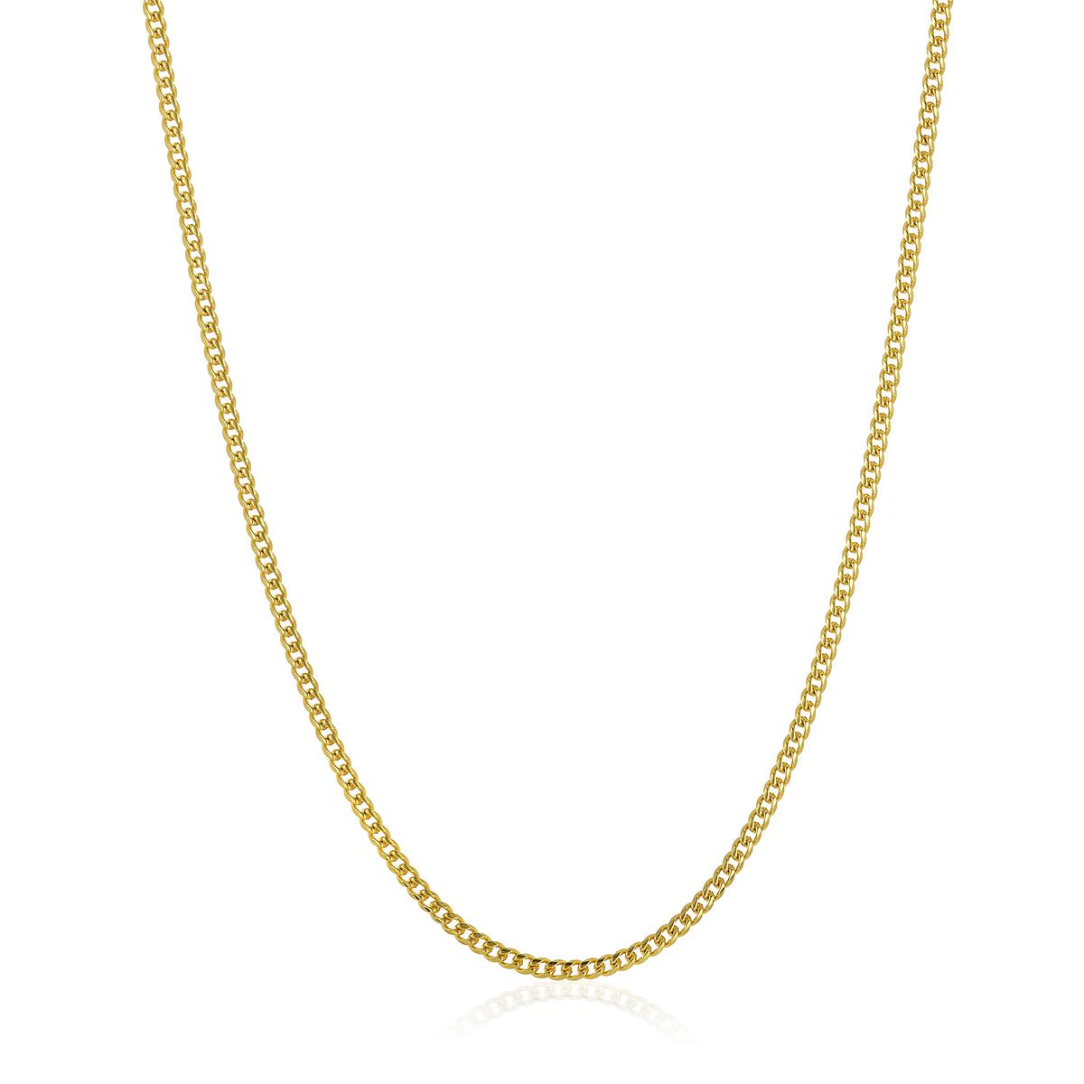 Men's 3.5mm Rounded Curb Chain Stainless Steel Necklace - 22"
