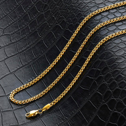 Men's 3.5mm Rounded Curb Chain Stainless Steel Necklace - 22"