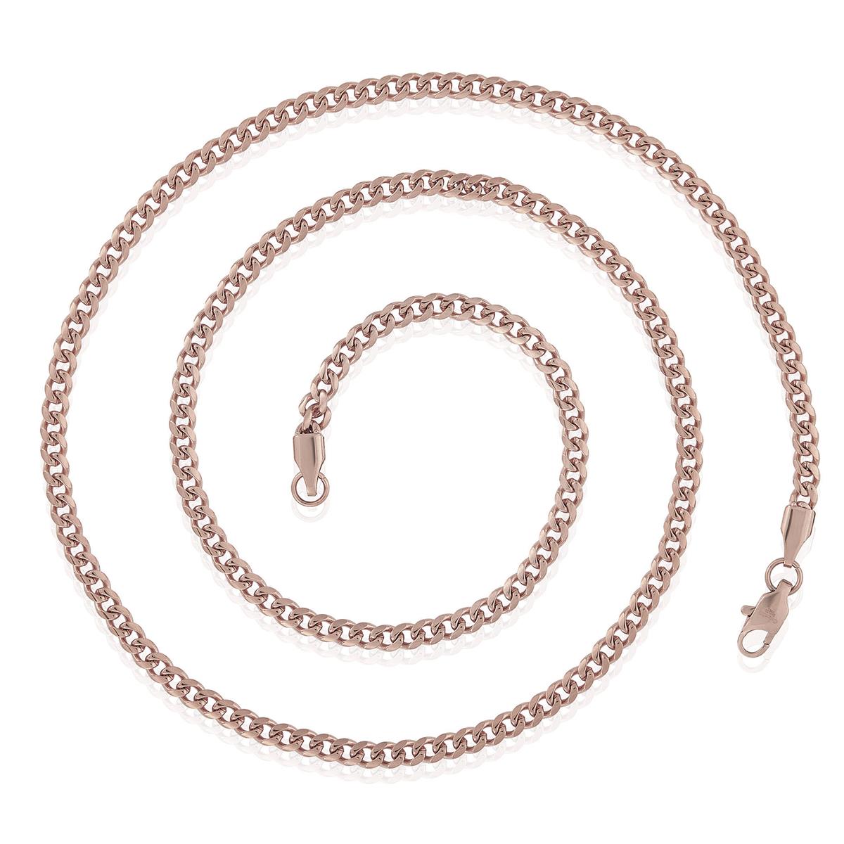 3.5mm Stainless Steel Rounded Curb Chain 22 Inches