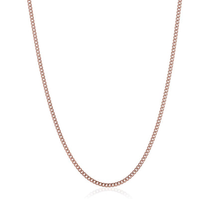 Men's 3.5mm Rounded Curb Chain Stainless Steel Necklace - 22"