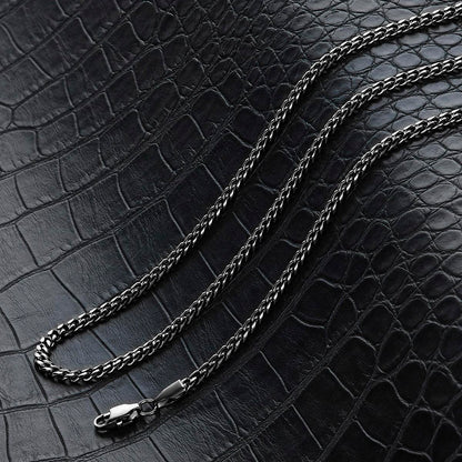 Men's 3.5mm Rounded Curb Chain Stainless Steel Necklace - 22"