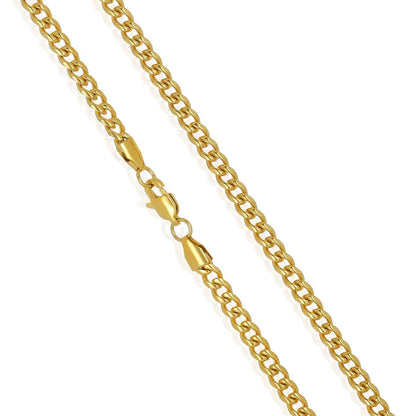 Men's 5mm Rounded Curb Chain Stainless Steel Necklace - 24"