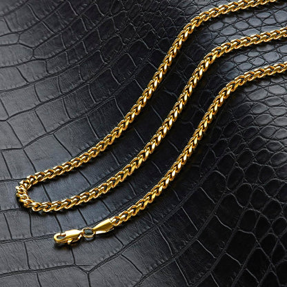 Men's 5mm Rounded Curb Chain Stainless Steel Necklace - 24"