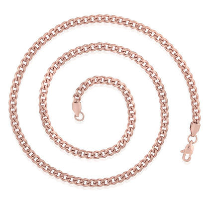 Men's 5mm Rounded Curb Chain Stainless Steel Necklace - 24"