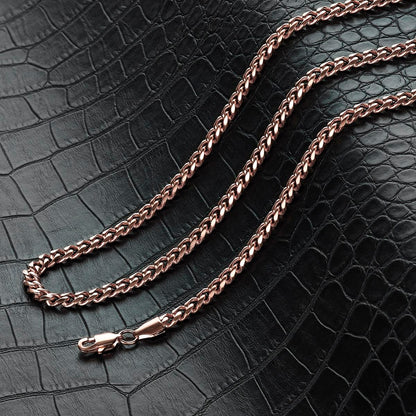 Men's 5mm Rounded Curb Chain Stainless Steel Necklace - 24"