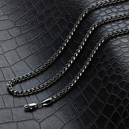 Men's 5mm Rounded Curb Chain Stainless Steel Necklace - 24"