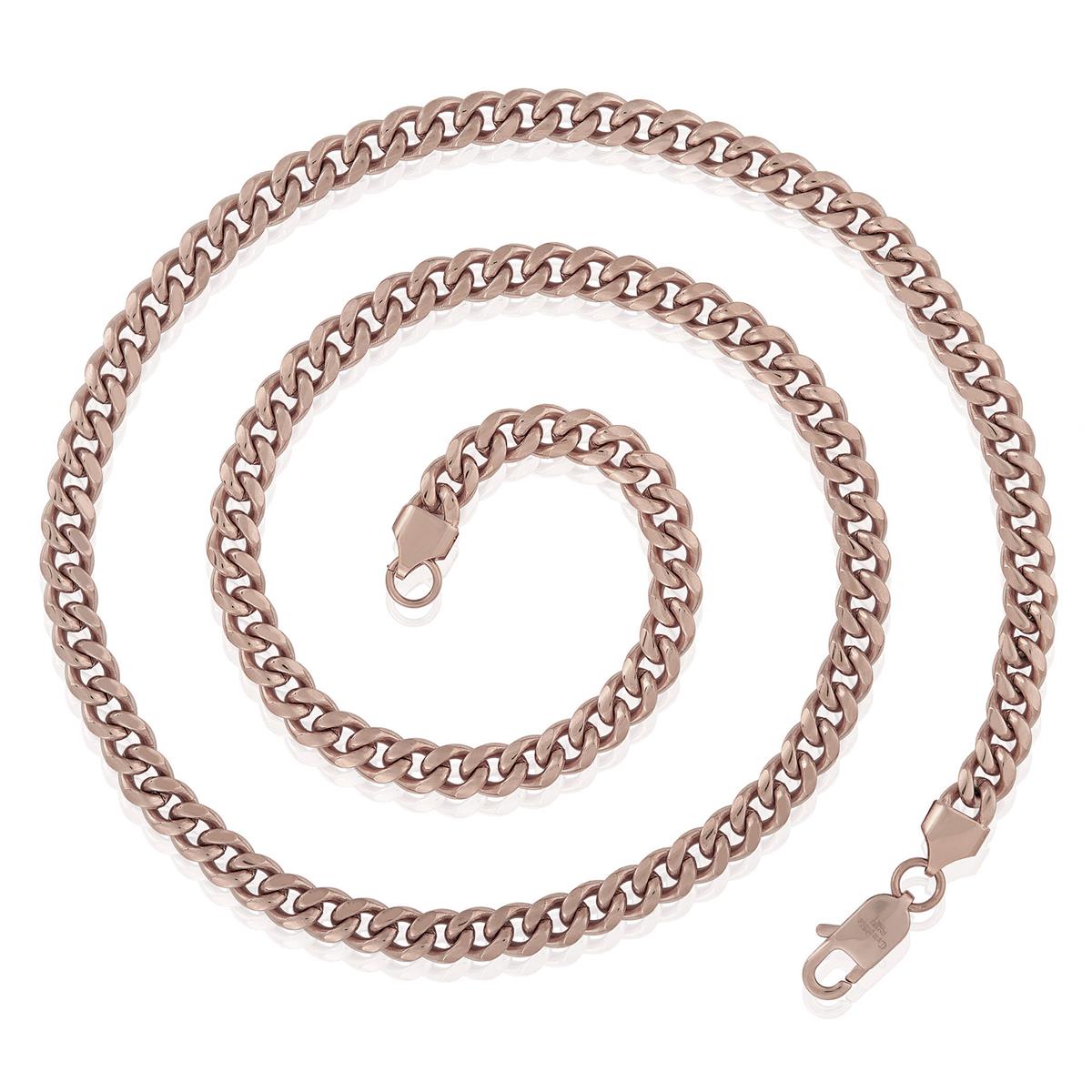 7mm Stainless Steel Rounded Curb Chain 26 Inches