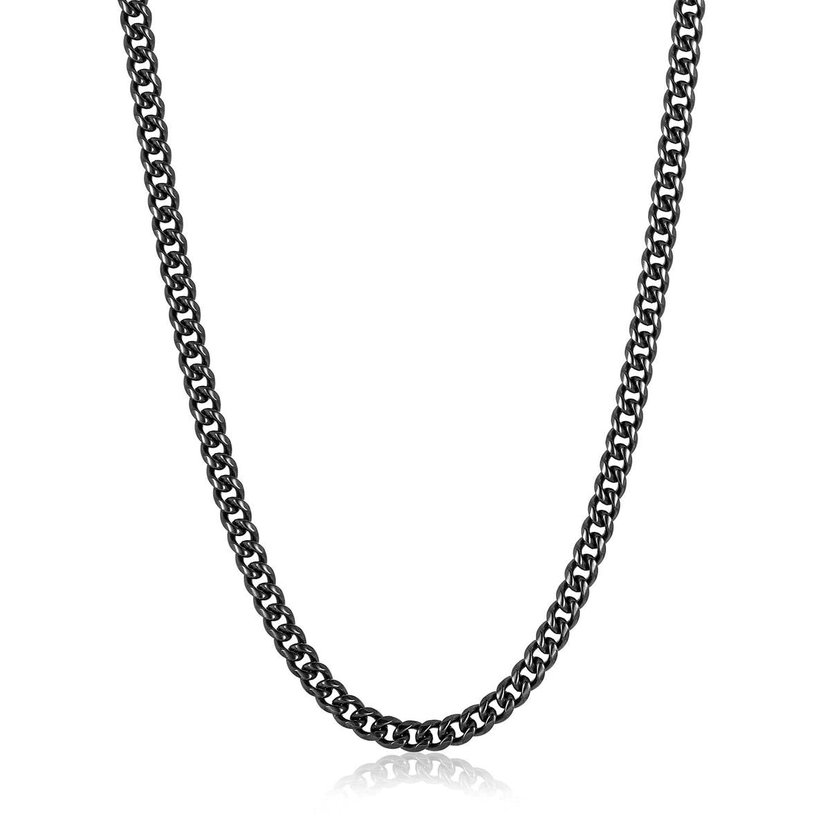 7mm Stainless Steel Rounded Curb Chain 26 Inches