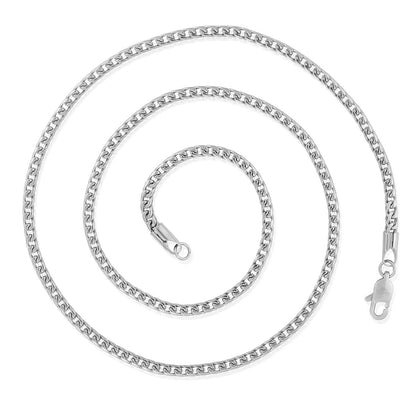 3mm Stainless Steel Rounded Franco Chain 22 Inches