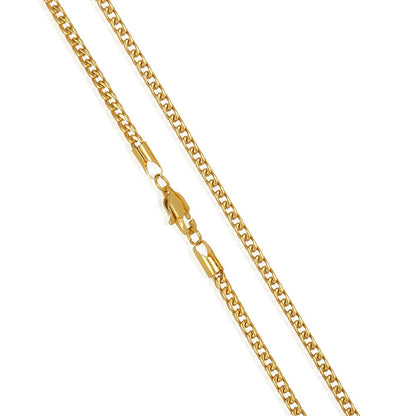3mm Stainless Steel Rounded Franco Chain 22 Inches
