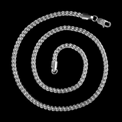 5mm Stainless Steel Rounded Franco Chain 24 Inches