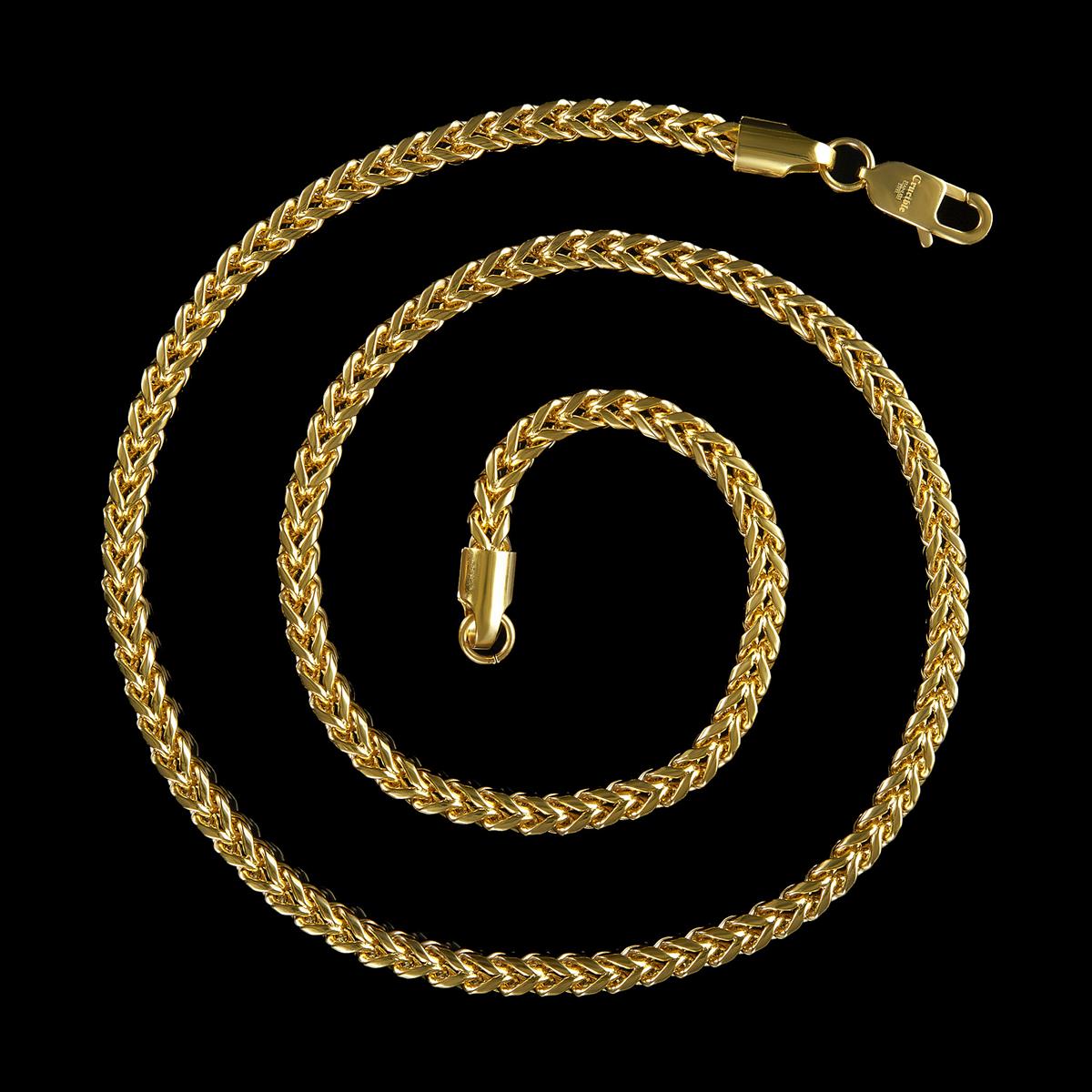 5mm Stainless Steel Rounded Franco Chain 24 Inches