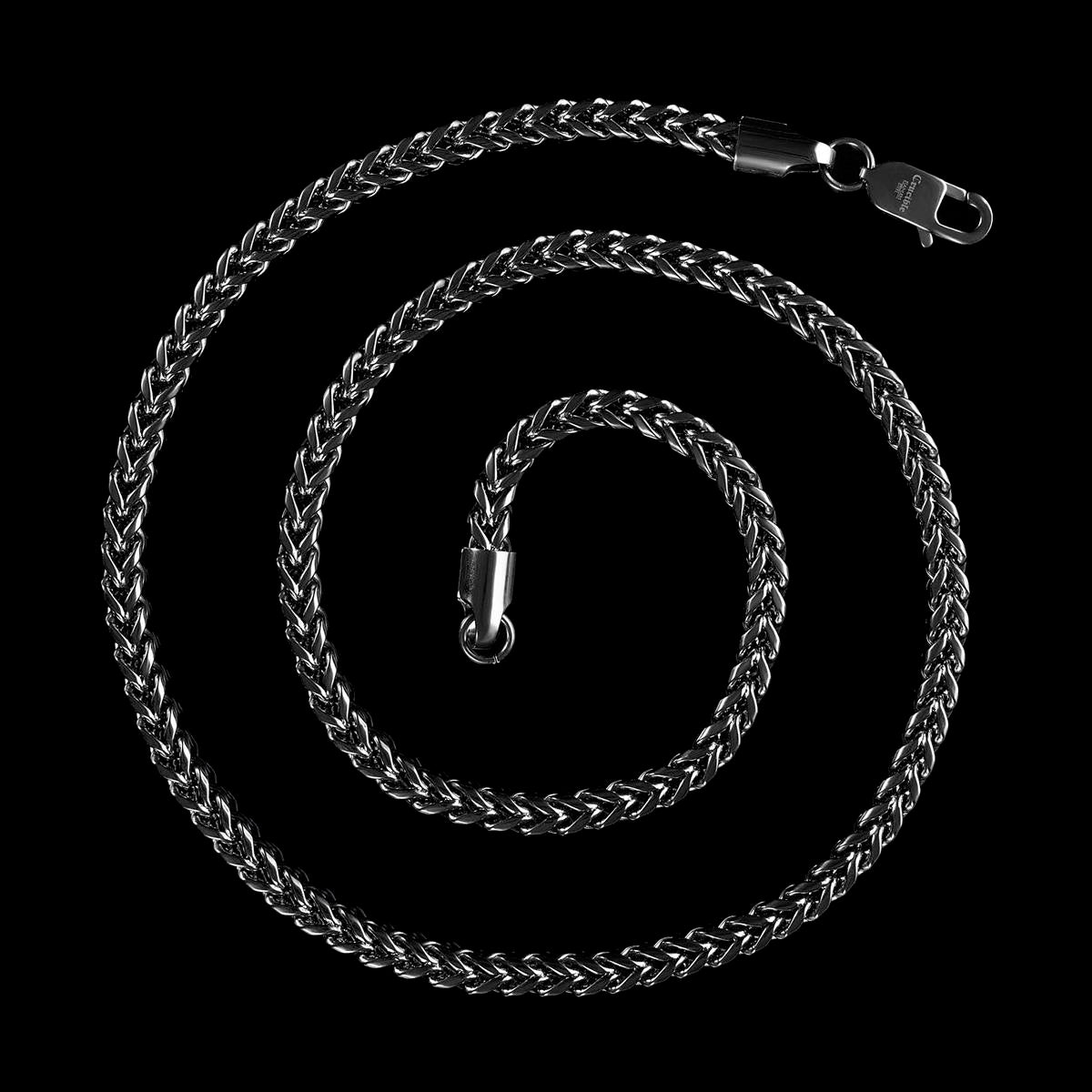 5mm Stainless Steel Rounded Franco Chain 24 Inches