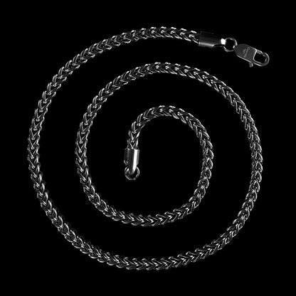 5mm Stainless Steel Rounded Franco Chain 24 Inches