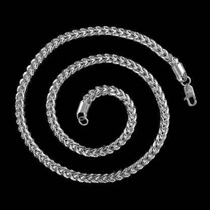 7mm Stainless Steel Rounded Franco Chain 26 Inches